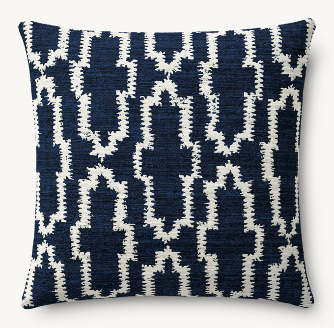 Nazaré Block Print Outdoor Pillow Cover - Square  