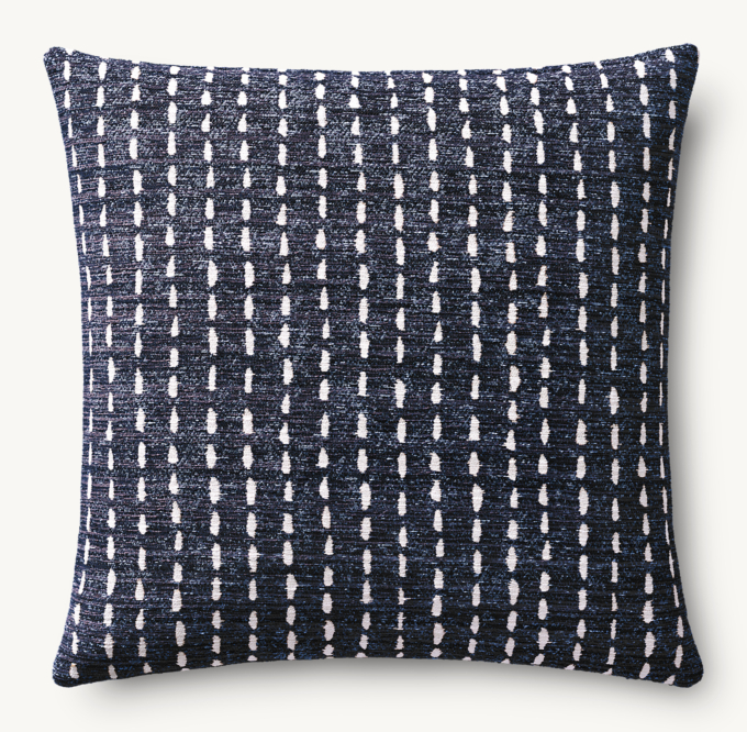 Nazaré Stitched Stripe Outdoor Pillow Cover - Square  