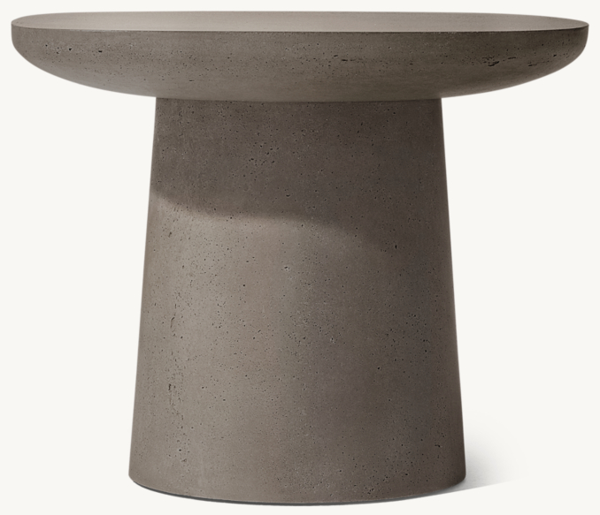 Front view of Caprera Concrete Square Side Table