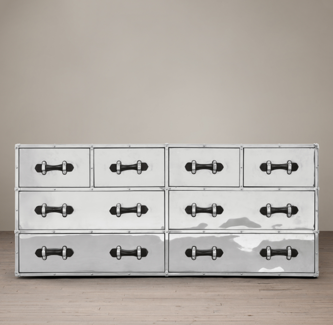 Trans Atlantic Steamer Trunk 8 Drawer Chest