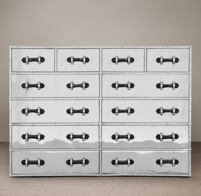 Trans Atlantic Steamer Trunk 12 Drawer Chest