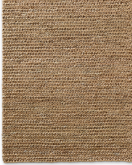 Chunky HandBraided Jute Rug Linen