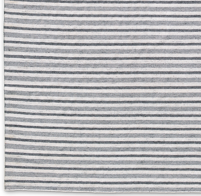 Double Stripe Flatweave Rug Swatch | RH