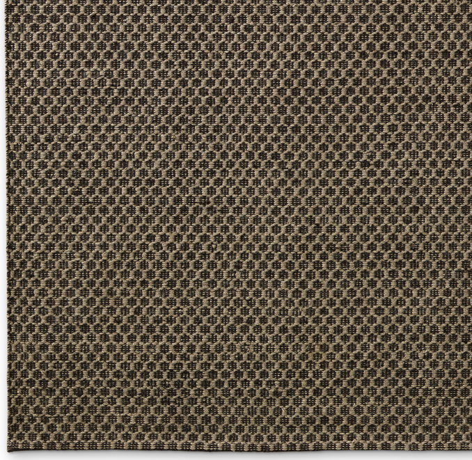 Honeycomb Wool Rug Swatch - Charcoal