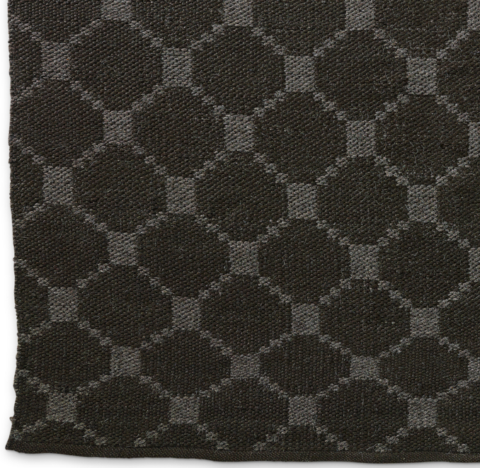 Braided Octagon Wool Rug Swatch Mocha