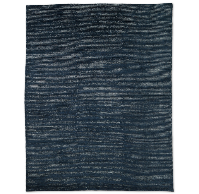 Ribbed Distressed Wool Rug Slate