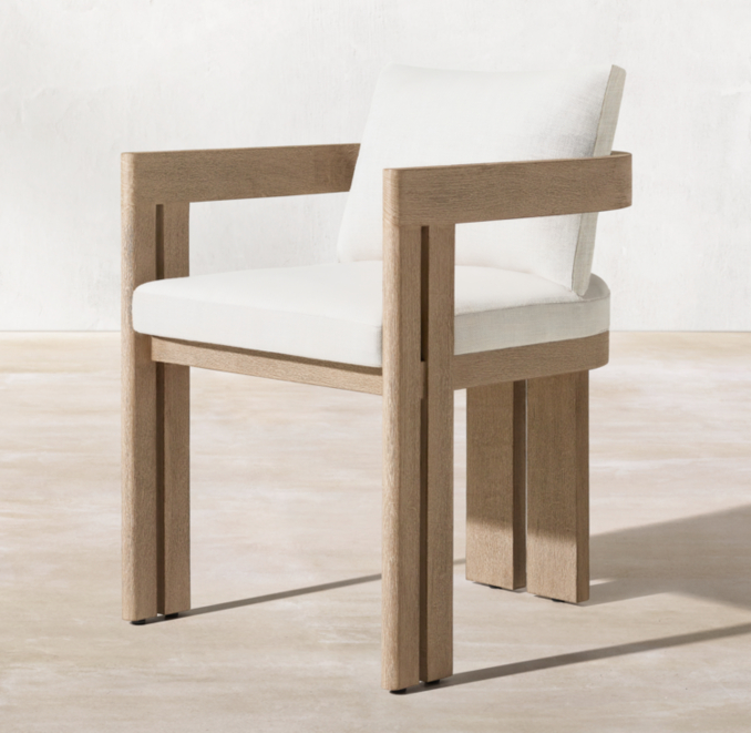 Three Quarter view of Matira Teak Armchair  - Frame Only 