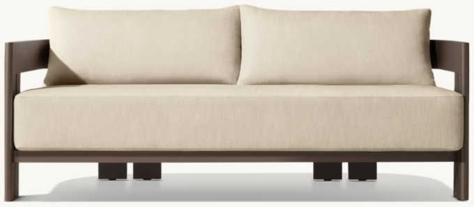 72&#34; sofa shown in Bronze. Cushions (sold separately) shown in Sand Perennials&#174; Performance Textured Linen Weave.