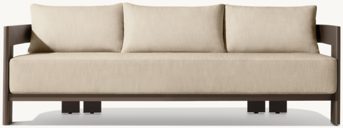 84&#34; sofa shown in Bronze. Cushions (sold separately) shown in Sand Perennials&#174; Performance Textured Linen Weave.