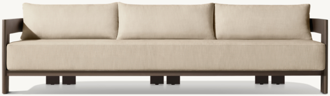 108&#34; sofa shown in Bronze. Cushions (sold separately) shown in Sand Perennials&#174; Performance Textured Linen Weave.