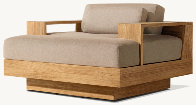 Cape Town Teak Swivel Lounge Chair 