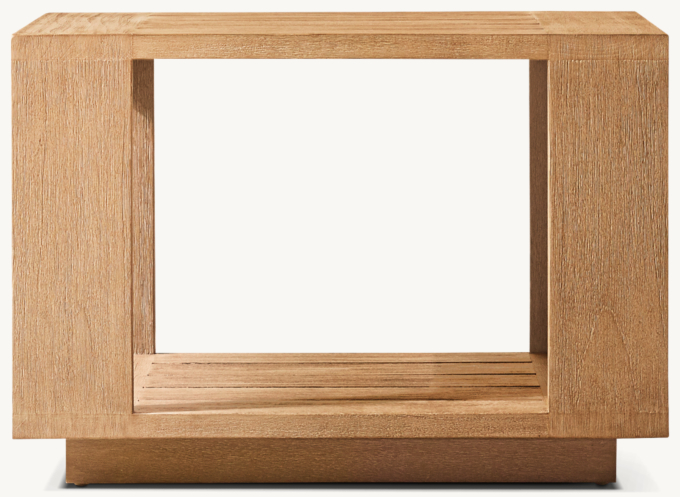 Marbella Open Teak Square Side Table