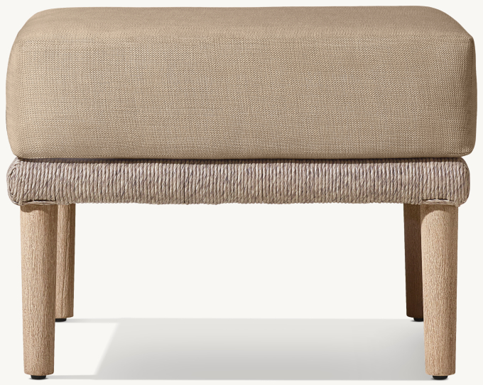 Evia Teak Ottoman 