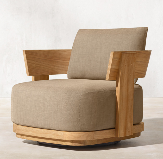Solaro Teak Swivel Lounge Chair