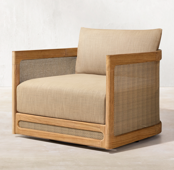 Trieste Teak Swivel Lounge Chair Cushions