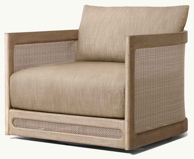 Trieste Teak Swivel Lounge Chair Cushions