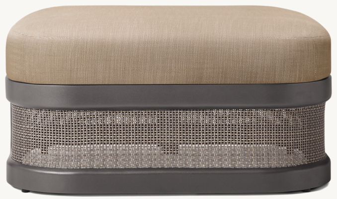 Trieste Aluminum Ottoman