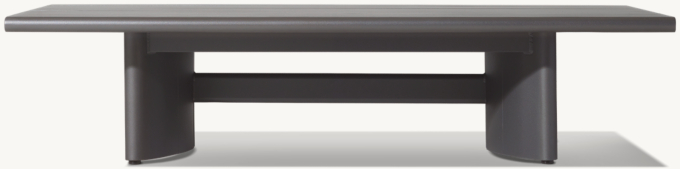 Trieste Aluminum Rectangular Coffee Table