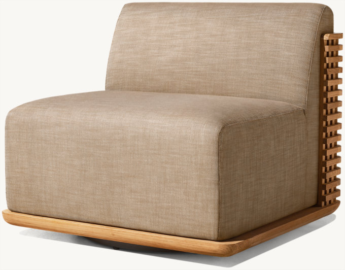 Trelica Teak Swivel Lounge Chair