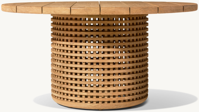Trelica Teak Round Dining Table