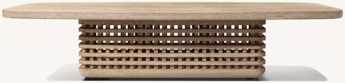 Trelica Teak Rectangular Coffee Table