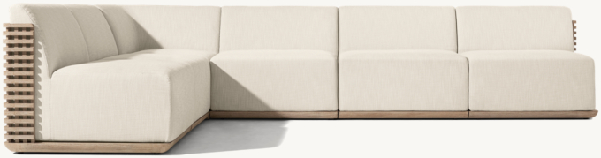Trelica Teak Modular L-Sectional