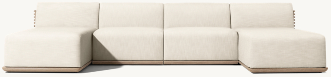 Trelica Teak Modular Customizable Sectional