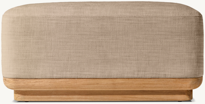 Oslo Teak Ottoman