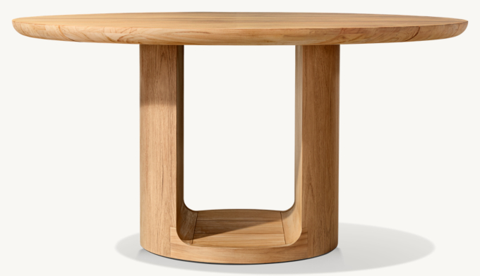 Oslo Open Teak Round Dining Table