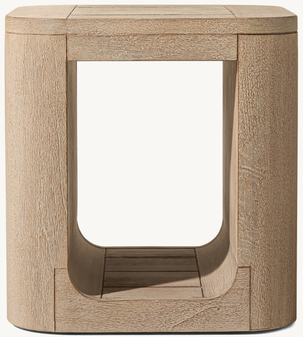 Oslo Open Teak Square Side Table