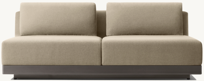 77&#34; sofa shown in Gunmetal. Cushions shown in Mink Perennials&#174; Performance Textured Linen Weave.