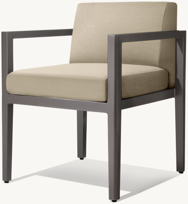 Santos Aluminum Dining Armchair
