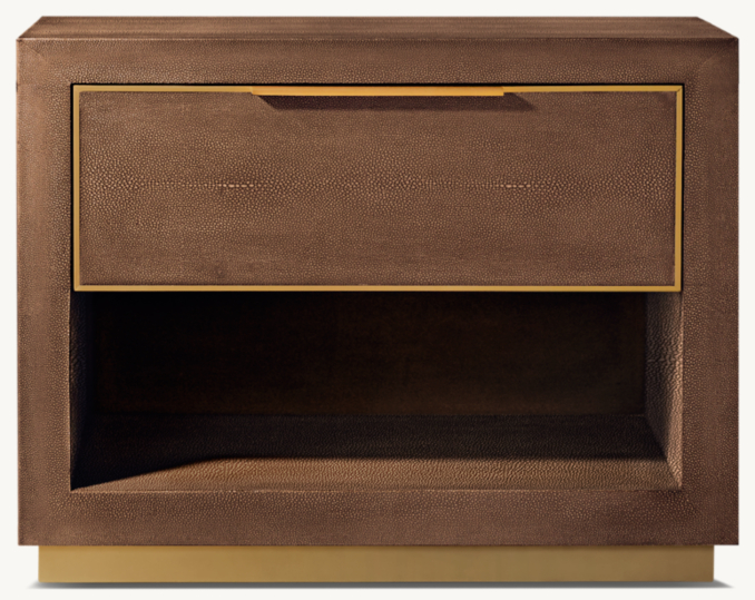 Cela Shagreen Open Nightstand RH