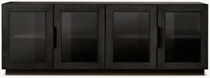 Cela SHAGREEN GLASS 4-DOOR MEDIA CONSOLE