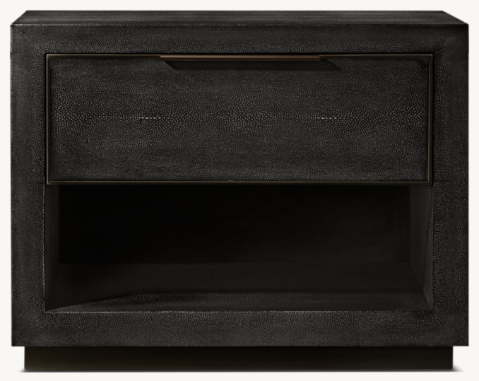 Cela Shagreen Open Nightstand