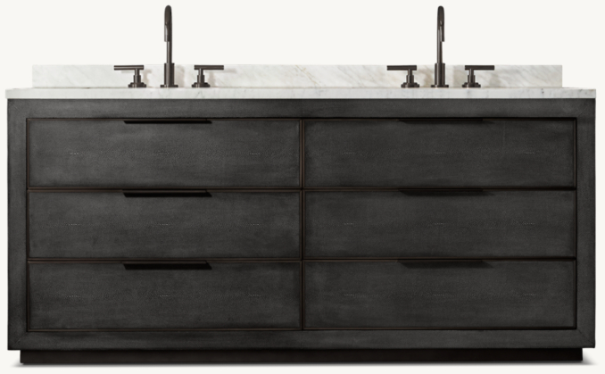 Cela Shagreen Double Vanity