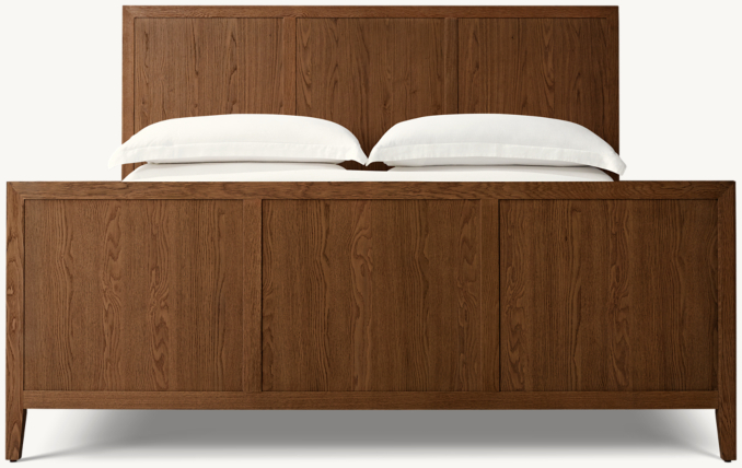 French Contemporary Panel Bed With Footboard