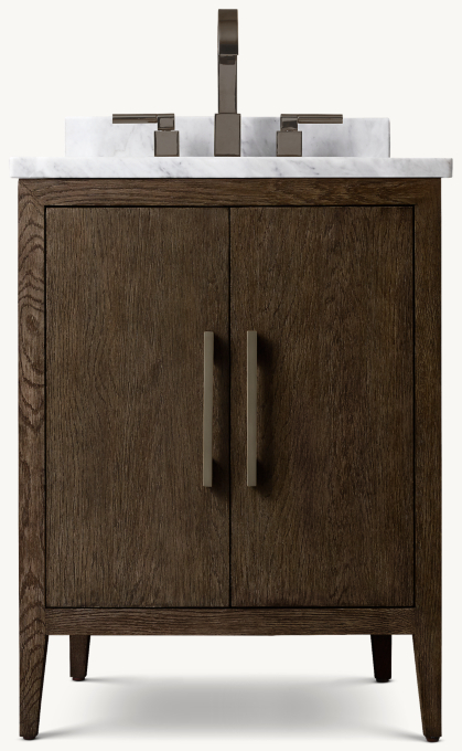 French Contemporary Powder Vanity