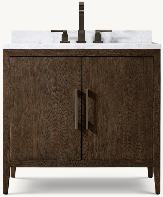 French Contemporary - Meuble-vasque simple 