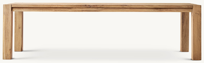 Reclaimed Oak Parsons Rectangular Dining Table | RH