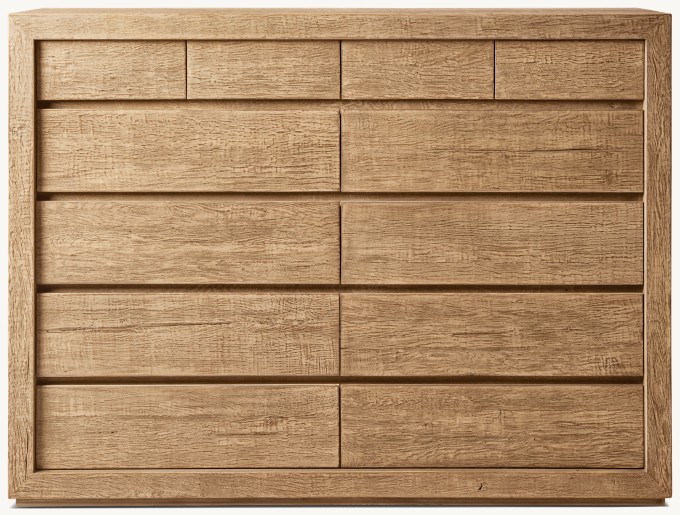 Reclaimed Oak 12-Drawer Dresser