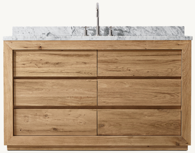 Reclaimed Oak Single Extra-Wide Vanity 