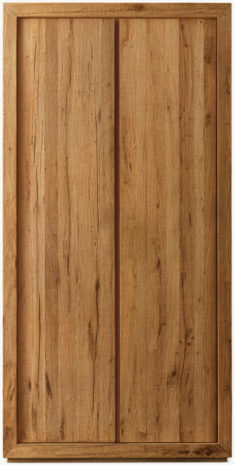 Front view of Reclaimed Oak Cabinet 