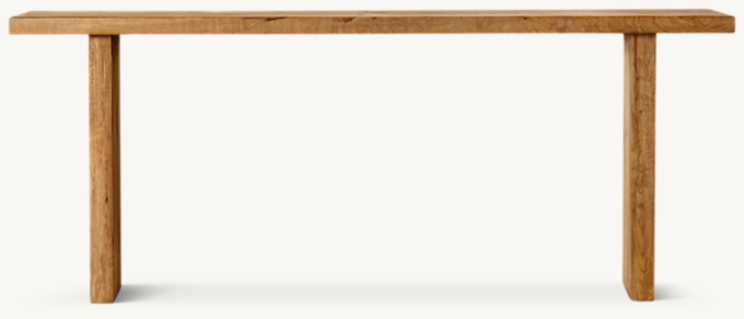 Reclaimed Oak Plank Console Table