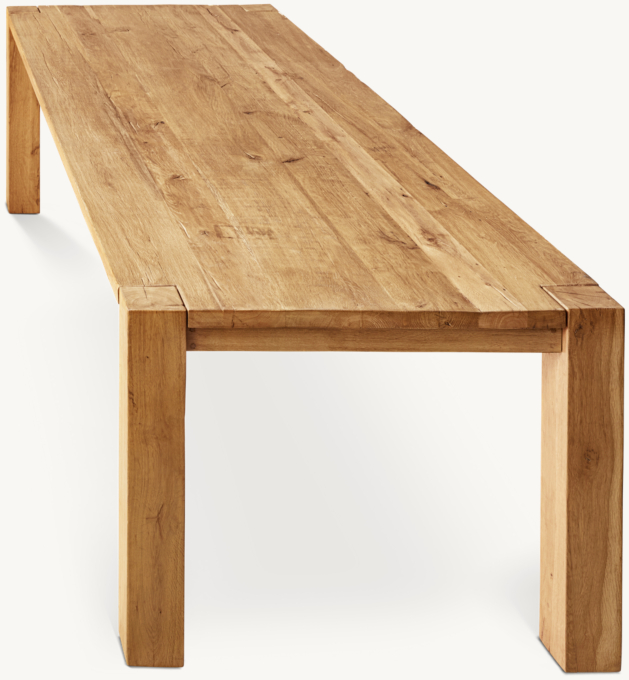 Reclaimed Oak Parsons Rectangular Dining Table RH