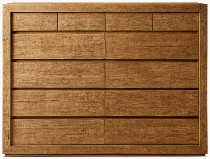 Reclaimed Oak 12-Drawer Dresser