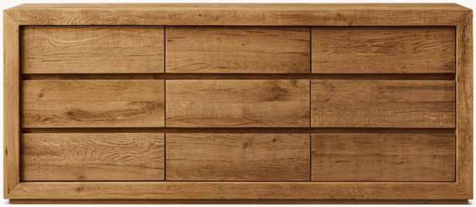 Reclaimed Oak 9-Drawer Dresser