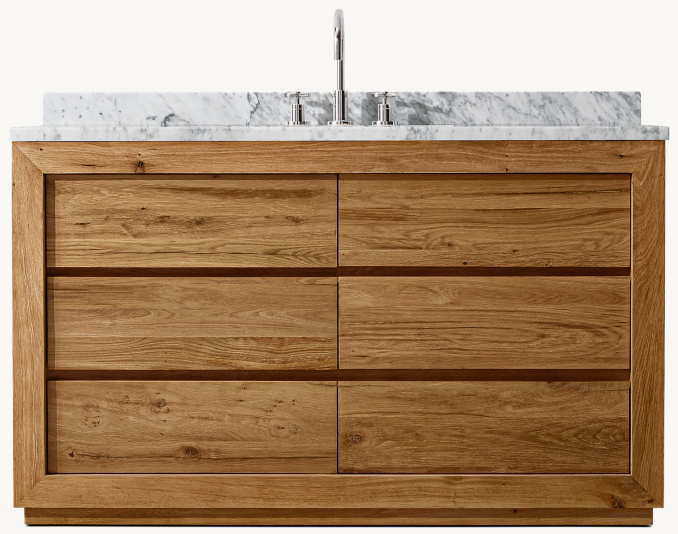 Reclaimed Oak Single Extra-Wide Vanity
