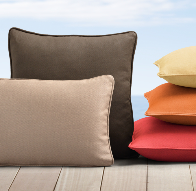 Custom Sunbrella® Twill Piped Pillow Cover