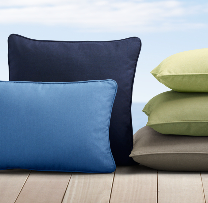 Custom Sunbrella® Canvas Piped Pillow Cover